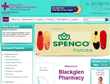 Tablet Screenshot of blackglenpharmacy.ie